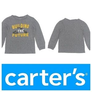 CARTER’S Boy’s Gray Graphic Long Sleeve Tee - 3T